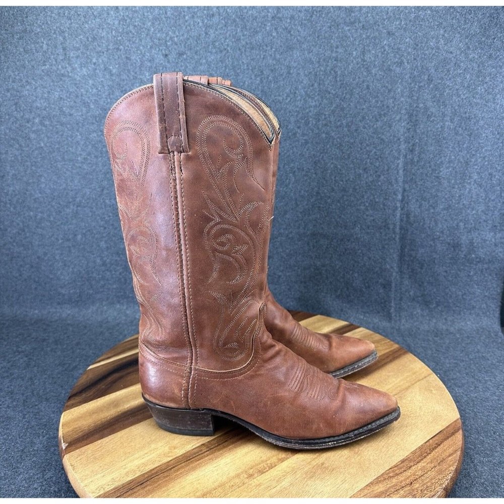 Dan Post Brown Leather Cowboy Boots Women’s US 7.5M